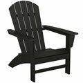 Polywood Nautical Black Adirondack Chair 633AD410BL